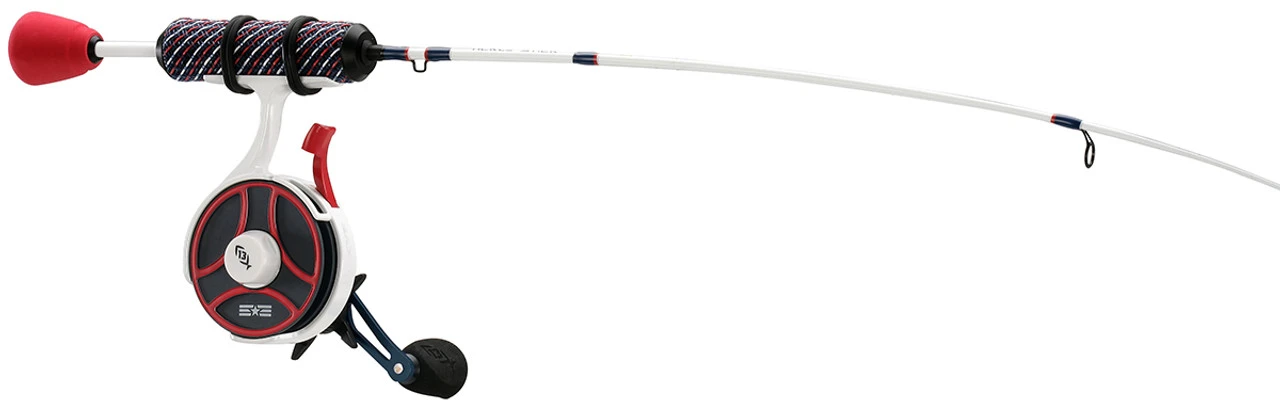 13 Fishing USAFF-LH-27UL FreeFall Ghost Patriot Edition Ice Combo 2 13 Fishing USAFF-LH-27UL FreeFall Ghost Patriot Edition Ice Combo - Image 2