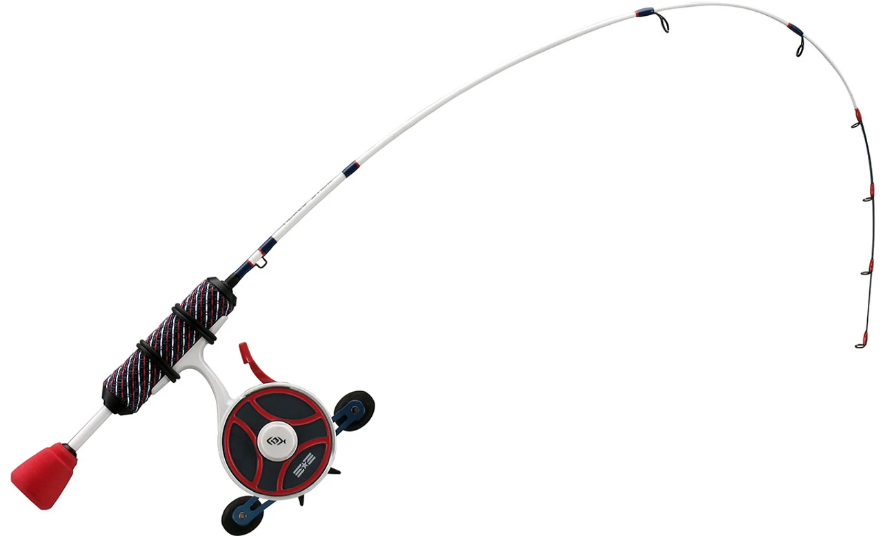 13 Fishing USAFF-LH-27UL FreeFall Ghost Patriot Edition Ice Combo 1 13 Fishing USAFF-LH-27UL FreeFall Ghost Patriot Edition Ice Combo