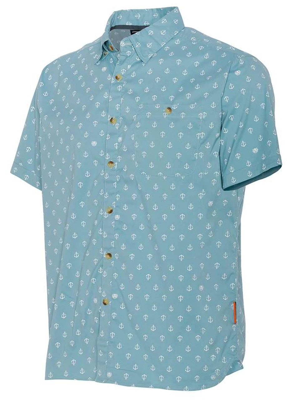 Grundens Platform Short Sleeve Shirt - Surf Anchor Print - 2X-Large 1 Grundens Platform Short Sleeve Shirt - Surf Anchor Print - 2X-Large