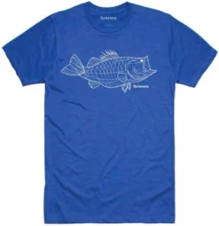 Simms Bass Line T-Shirt - Royal Heather - Large